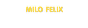 Der Vorname Milo Felix
